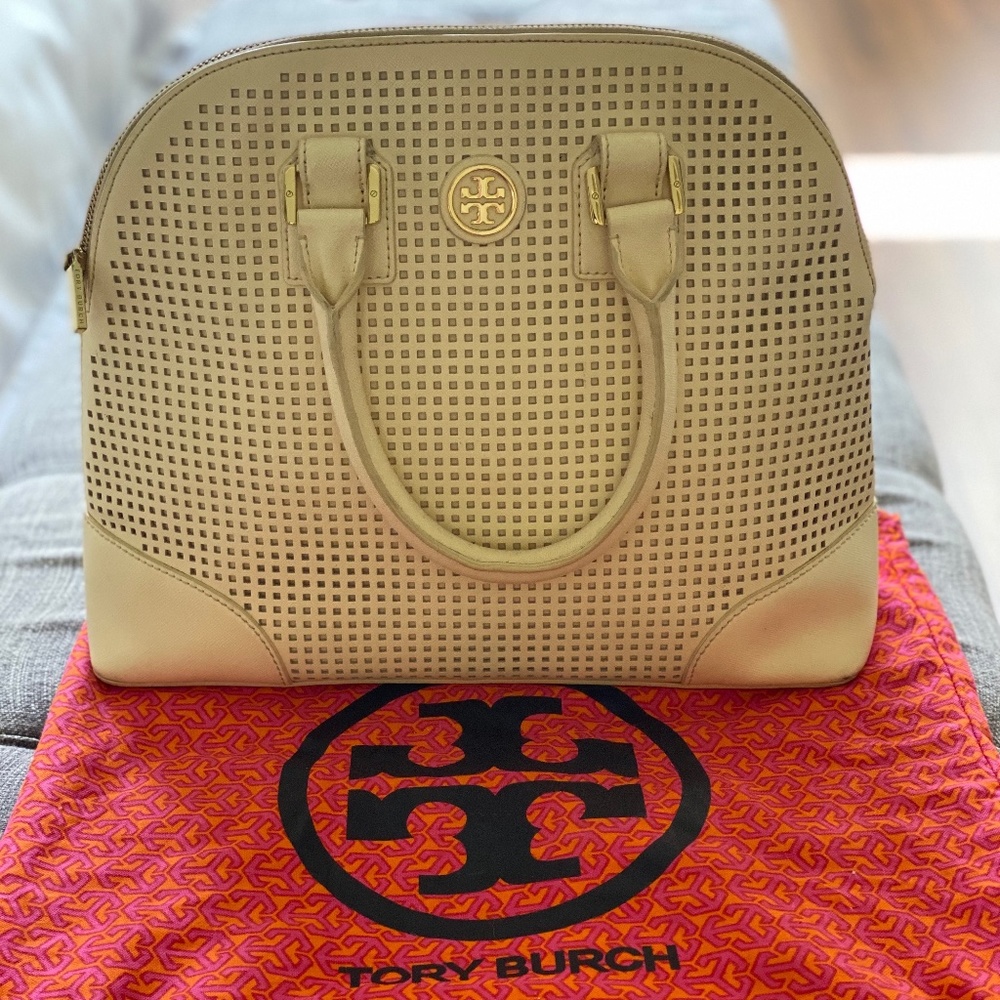 Tory Burch Robinson Perforated Dome Satchel
